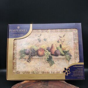 Pimpernel Premier Collection Placemats Tuscan Palette Fruit Design Set of 4 Engl